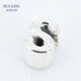 Letter S Charms Silver 925 Bead for Bracelet Necklace