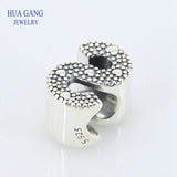 Letter S Charms Silver 925 Bead for Bracelet Necklace