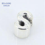 Letter S Charms Silver 925 Bead for Bracelet Necklace