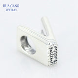 Sterling Silver Letter V Bead Charm for Bracelet Necklace