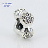 925 Sterling Silver Spacer Charms Beads for Bracelet DIY Jewelry