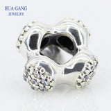 925 Sterling Silver Spacer Charms Beads for Bracelet DIY Jewelry