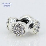 925 Sterling Silver Spacer Charms Beads for Bracelet DIY Jewelry