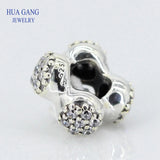 925 Sterling Silver Spacer Charms Beads for Bracelet DIY Jewelry