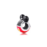925 Silver Beads Mouse Heart Round Charm Bracelet