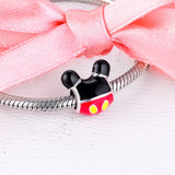 925 Silver Beads Mouse Heart Round Charm Bracelet
