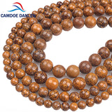 Natural Stone Elephant Skin Jaspers Round Beads 4/6/8/10/12mm