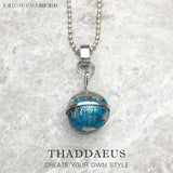 Sterling Silver Globe Pendant Necklace Rope Chain Jewelry