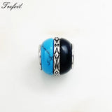 Beads Ornament & Bicolor 925 Sterling Silver Fine Jewelry Charms