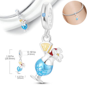 925 Silver Eiffel Tower Unicorn Dangle Charms for Bracelet Necklace