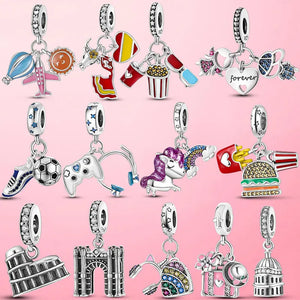 Eiffel Tower Unicorn 925 Silver Pendant