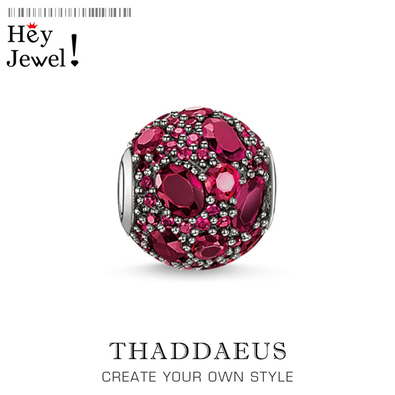Red Fire Beads for European Bracelet Necklace DIY Jewelry Gift