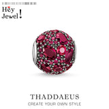 Red Fire Beads for European Bracelet Necklace DIY Jewelry Gift