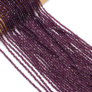 Natural Spinel Beads 3mm Purple Round Semi-Precious Stone for DIY Jewelry