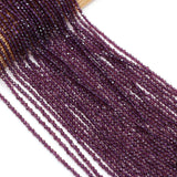 Natural Spinel Beads 3mm Purple Round Semi-Precious Stone for DIY Jewelry
