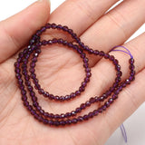 Natural Spinel Beads 3mm Purple Round Semi-Precious Stone for DIY Jewelry