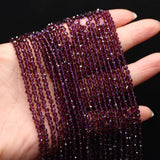 Natural Spinel Beads 3mm Purple Round Semi-Precious Stone for DIY Jewelry