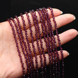 Natural Spinel Beads 3mm Purple Round Semi-Precious Stone for DIY Jewelry