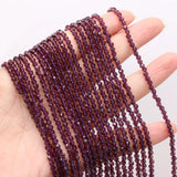 Natural Spinel Beads 3mm Purple Round Semi-Precious Stone for DIY Jewelry