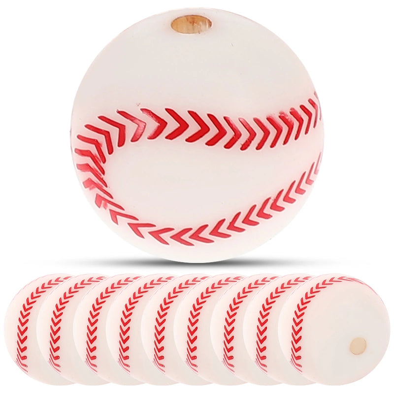 DIY Silicone Sports Beads Bracelet Craft Kit 15Mm Volleyball Football Baseball