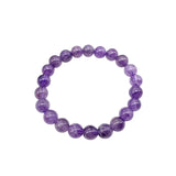 Natural Violet Crystal Bracelet Women 8mm Round Charms Bracelets