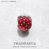 925 Sterling Silver Strawberry Beads Charm for European DIY Jewelry