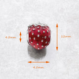 925 Sterling Silver Strawberry Beads Charm for European DIY Jewelry