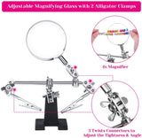 Jewelry Repair Tool Set with Magnifier, Pliers, Scissors - DIY Beads Kit