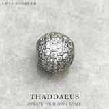 925 Silver CZ Bead Pave European Jewelry for Women & Men