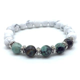 Labradorite Pink Crystal Carnelian Stone Beads Bangle Jewelry