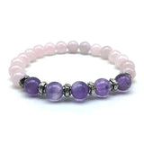 Labradorite Pink Crystal Carnelian Stone Beads Bangle Jewelry