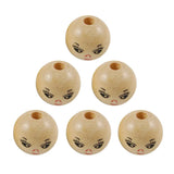 Wooden Round Face Beads for Jewelry Making