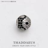 Yin Yang Micro Pave Ball Charm For DIY Fine Jewelry Making