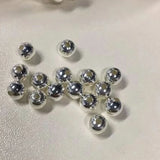 2-16mm Silver Metal Beads for DIY Jewelry Making