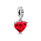 Cupronickel Silver Plated Seashells Love Key Pendant Charm Beads