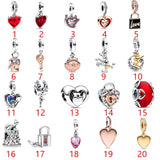 Cupronickel Silver Plated Seashells Love Key Pendant Charm Beads