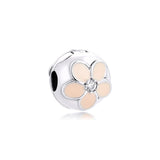 925 Sterling Silver Floral Clip Charms for Bracelets