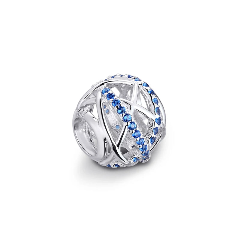 925 Sterling Silver Galaxy Openwork Charms Beads for Bracelets