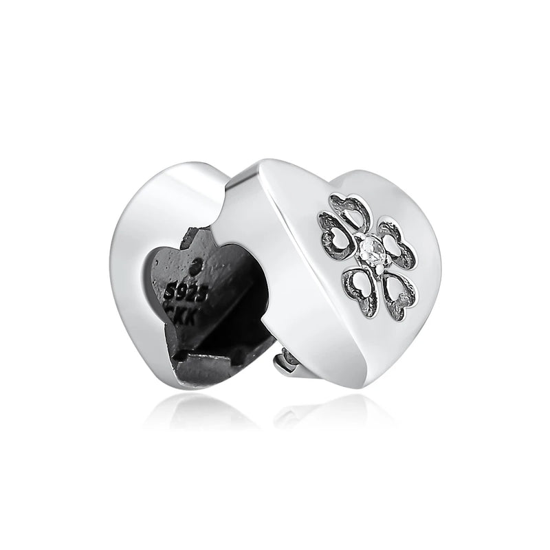 Hearts of Love Clip charms for Bracelets 100% 925 Sterling Silver