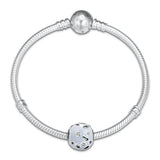 Hollow Pave Charms 925 Silver Beads for Bracelets