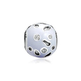Hollow Pave Charms 925 Silver Beads for Bracelets
