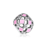 925 Silver Openwork Floral Charms Beads for Bracelets