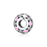 925 Silver Openwork Floral Charms Beads for Bracelets