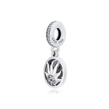925 Sterling Silver Open My Heart Charm Beads for Bracelets Necklaces