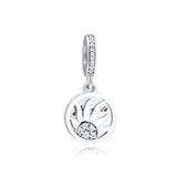 925 Sterling Silver Open My Heart Charm Beads for Bracelets Necklaces