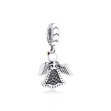925 Sterling Silver Angel Wing Bell Charms for Necklaces Bracelets