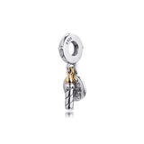 925 Sterling Silver Two-tone Birthday Candle Charms for Necklaces Bracelets