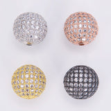 Silver Zircon Spacer Bead for DIY Jewelry Making