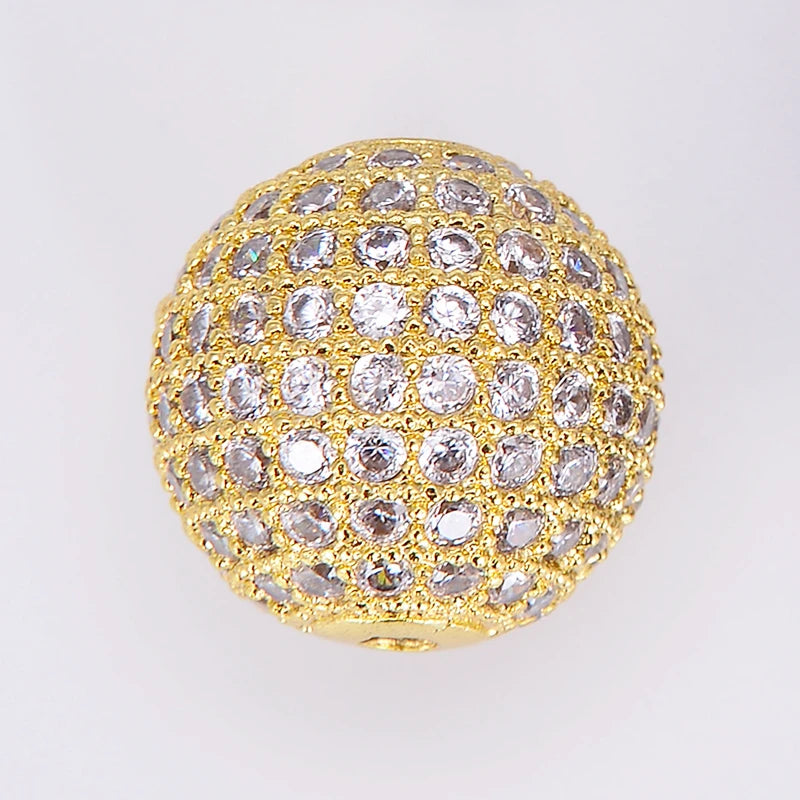 Silver Zircon Spacer Bead for DIY Jewelry Making