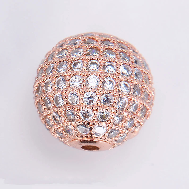 Silver Zircon Spacer Bead for DIY Jewelry Making